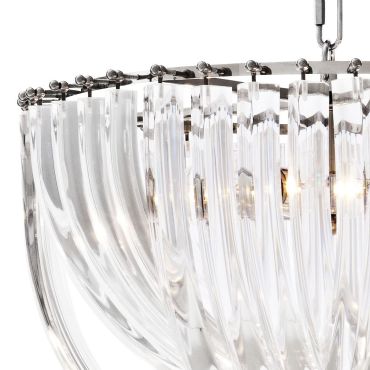 Murano Nickel Acrylic Short Chandelier 