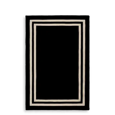 Celeste Black & Off White Rug - 300 x 400cm