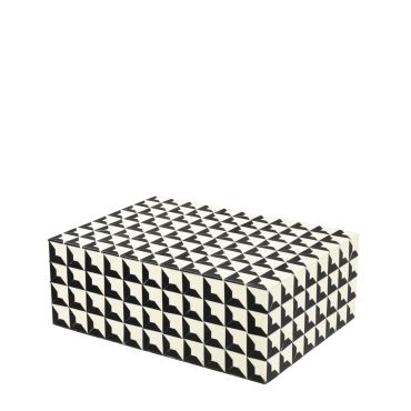 Cabas Small Black & White Box