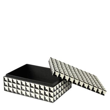 Cabas Small Black & White Box