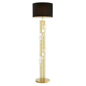 Lorenzo Gold Floor Lamp -Black shade