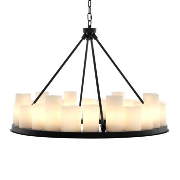 Commodore Black Round Chandelier
