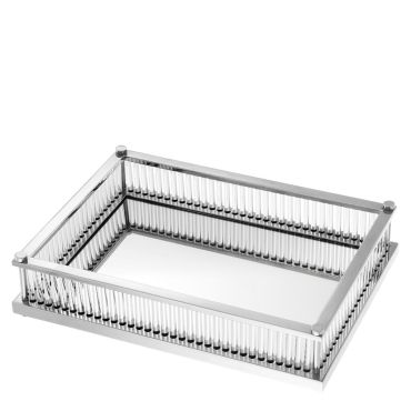 Cora Nickel Rectangular Tray