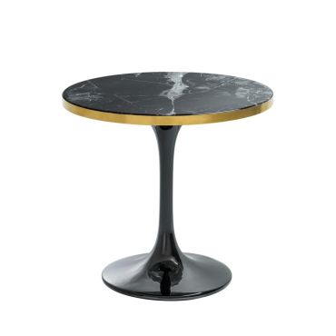 Parme Round Black Side Table