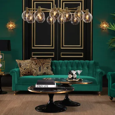 Parme Oval Black Coffee Table