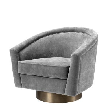 Catene Clarck Grey Swivel Chair