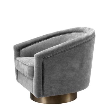 Catene Clarck Grey Swivel Chair 
