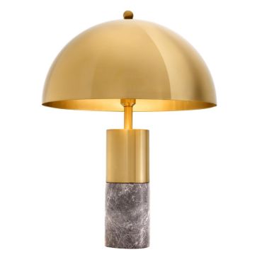 Flair Grey Marble & Brass Table Lamp