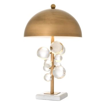 Floral Brass Table Lamp