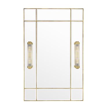 Beaumont Brass Mirror with Light