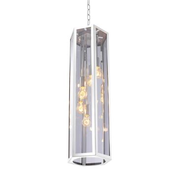 Rondoni Nickel & Smoked Glass Pendant