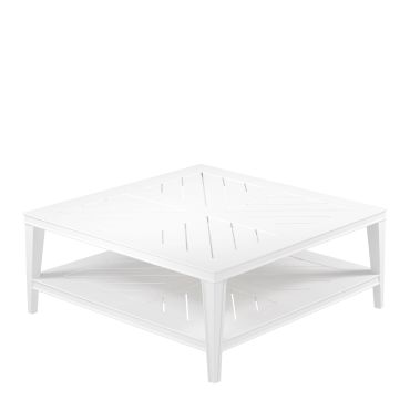 Bell Rive White Outdoor Square Coffee Table