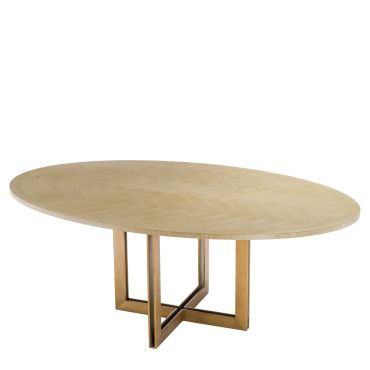 Melchior Washed Oak Oval Dining Table