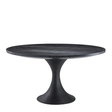 Melchior Charcoal Oak Round Dining Table