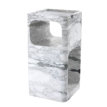 Adler White Marble Side Table