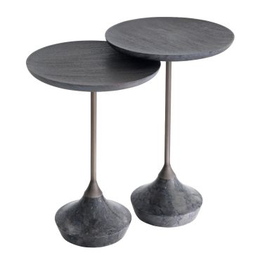 Puglia Grey Marble Side Table - Set of 2