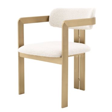 Donato Boucle Cream Dining Chair