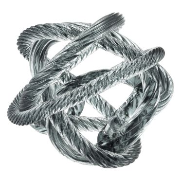 Dominico Large Grey Blue Glass Desk Accessory