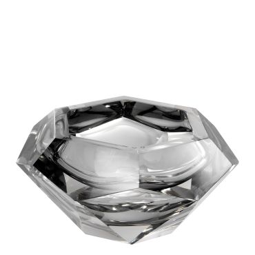 Las Hayas Grey Crystal Glass Bowl