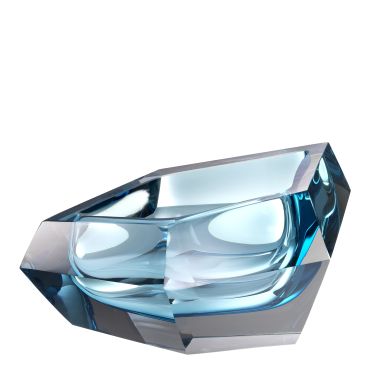 Alma Blue Crystal Glass Bowl