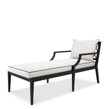 Bella Vista Black Outdoor Chaise Lounge