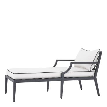 Bella Vista Black Outdoor Chaise Lounge