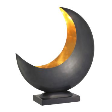 Half Moon Gunmetal Table Lamp