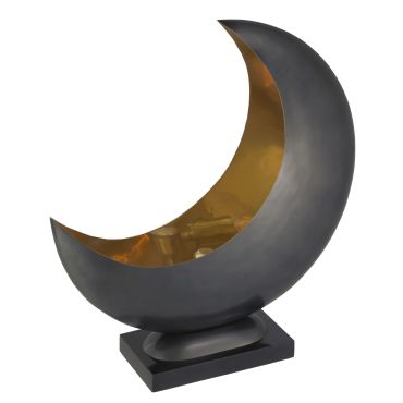 Half Moon Gunmetal Table Lamp