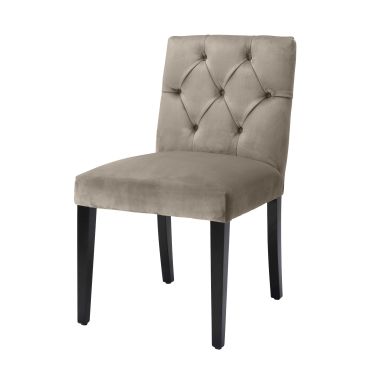 Atena Savona Greige Velvet Dining Chair