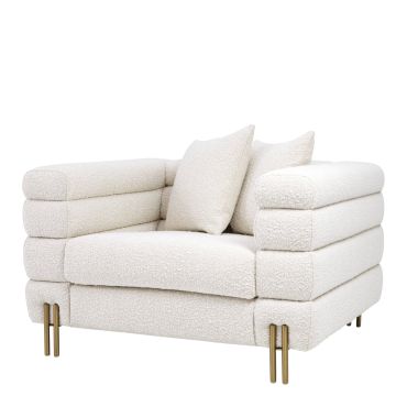 York Boucle Cream Armchair