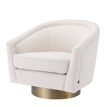 Catene Boucle Cream Swivel Chair