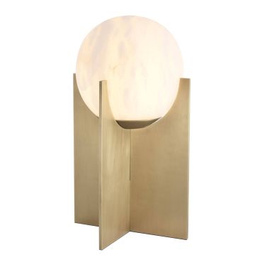 Scorpios Antique Brass & Alabaster Table Lamp