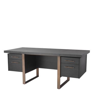 Canova Charcoal Grey Oak Desk