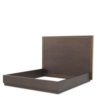 Camelot Brown Oak King Bed with Mattress