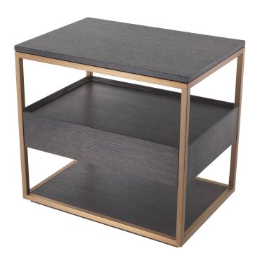 Parker Mocha Straight Oak Side Table