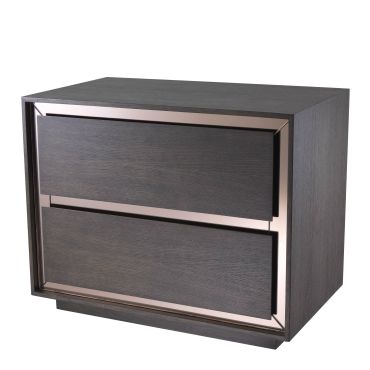 Cabas Mocha Straight Oak Veneer Bedside Table