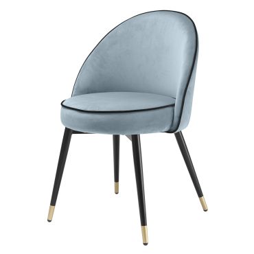 Cooper Savona Blue Velvet Dining Chair - Set of 2