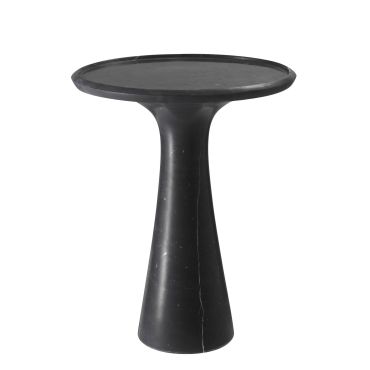 Pompano Honed Black Marble Low Side Table