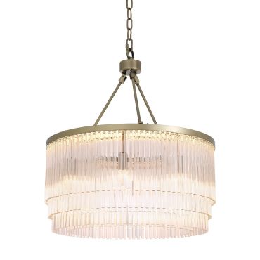 Hector Small Brushed Brass Chandelier