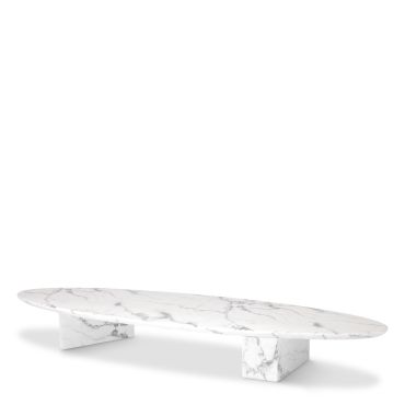 Aurore White Faux Marble Coffee Table