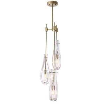 Bellano Small Light Brushed Brass Chandelier