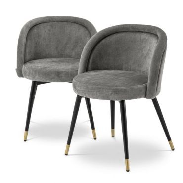 Chloe Clarck Grey Dining Chair - Set of 2