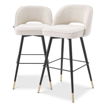 Cliff Boucle Cream Bar Stool - Set of 2