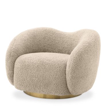 Diego Canberra Sand Swivel Armchair