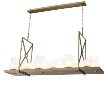 Summit Light Brushed Brass Chandelier