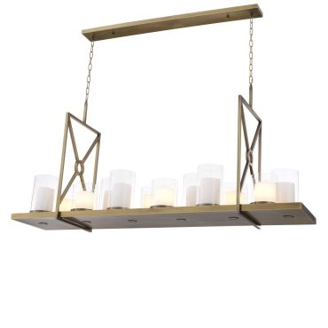 Summit Light Brushed Brass Chandelier 