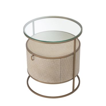 Napa Valley Woven Washed Oak Bedside Table