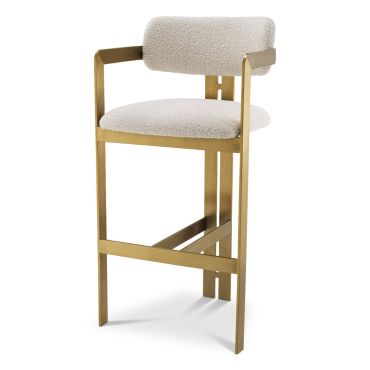 Donato Boucle Cream Bar Stool