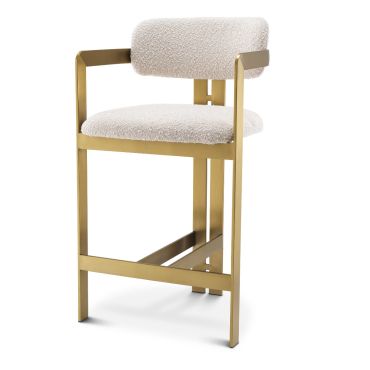 Donato Boucle Cream Counter Stool
