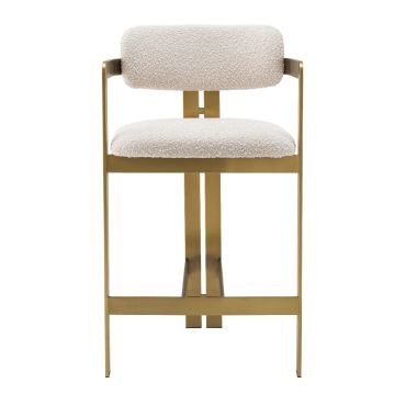 Donato Boucle Cream Counter Stool